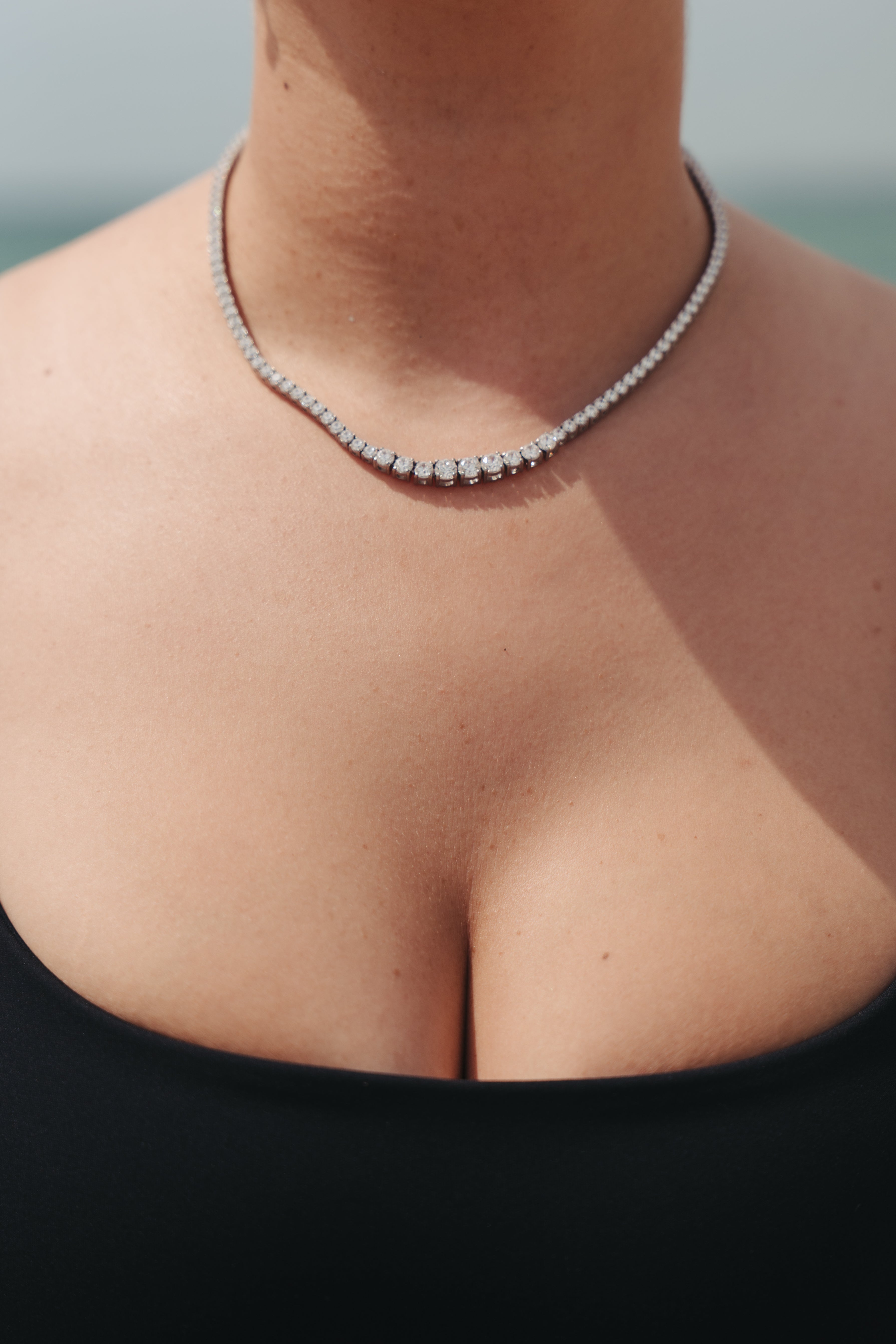 La Reina - Gradient Tennis Necklace – Inéssi